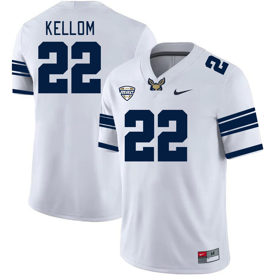 Men-Youth #22 Charles Kellom Akron Zips 2023 College Football Jerseys Stitched-White